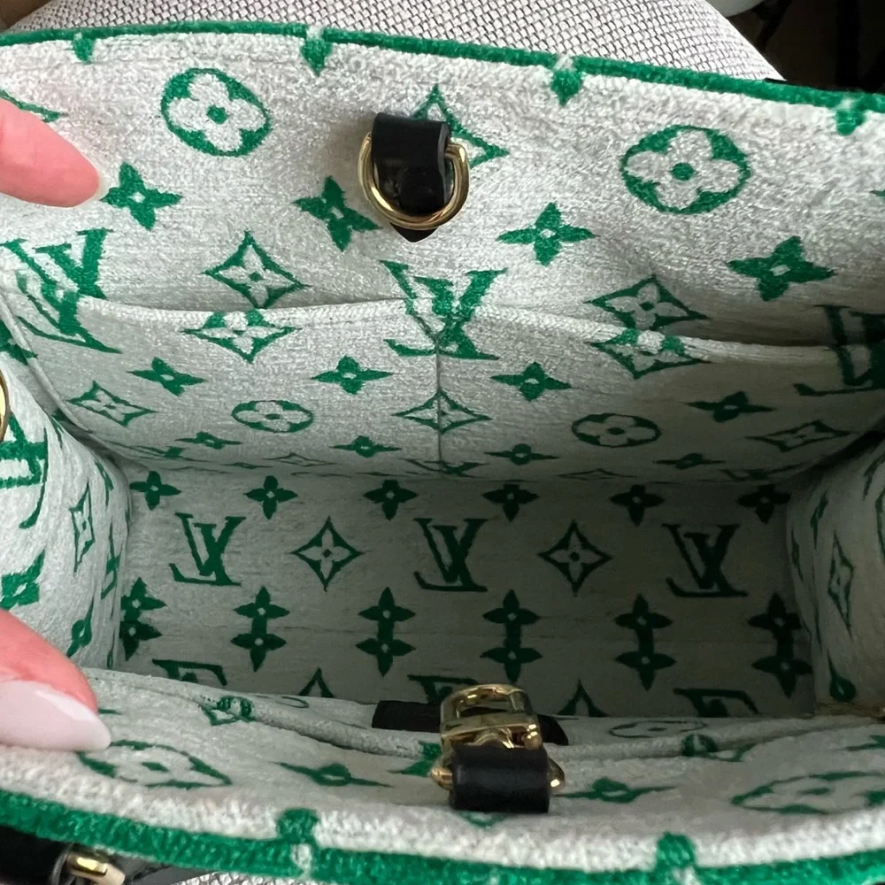 Louis Vuitton LV Green & White Monogram OnTheGo PM Bag